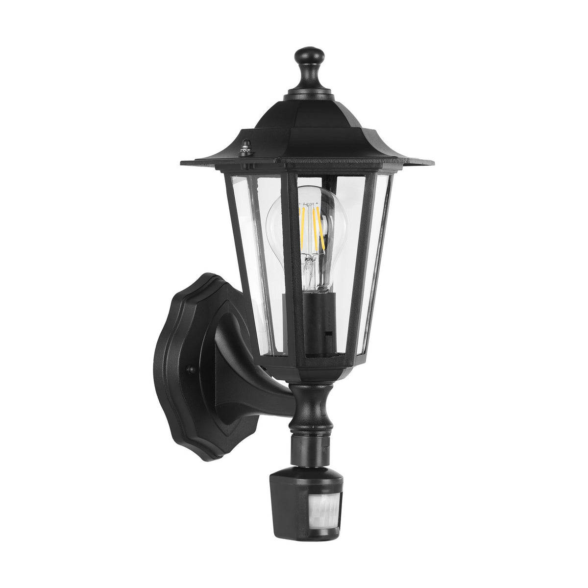 Fasvette Outdoor Wall Light with Motion Sensor - Black