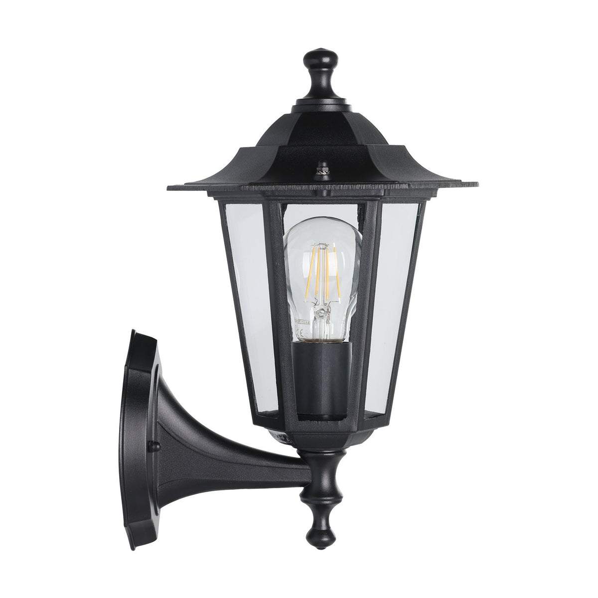 Fasvette Upward Outdoor Wall Light - Black