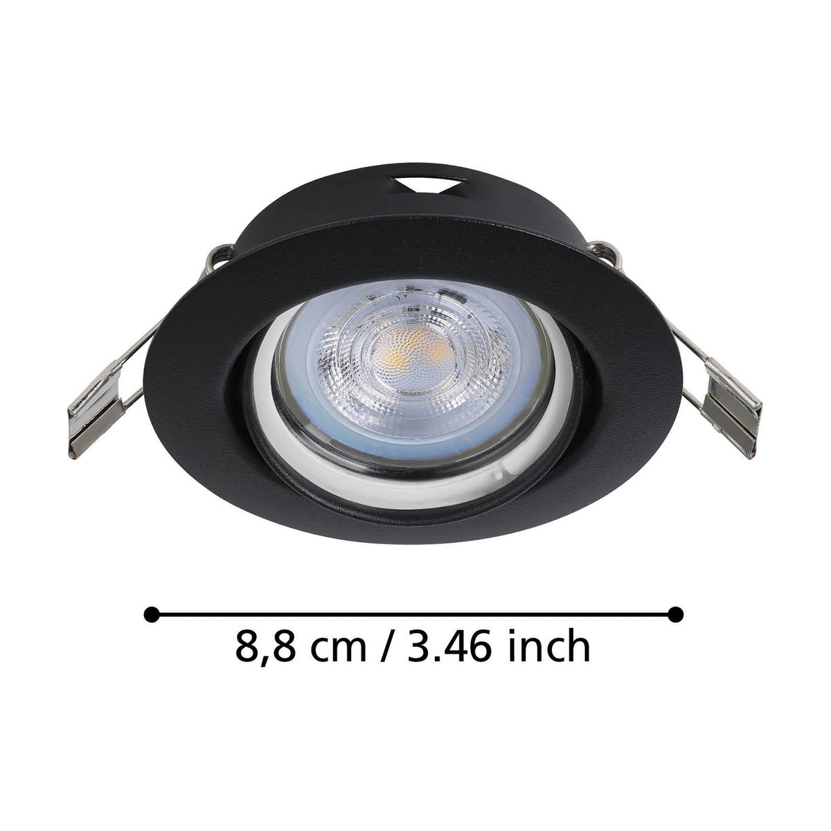 Favazzina Downlight 8.8cm Set of 3 - Black