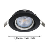 Favazzina Downlight 8.8cm Set of 3 - Black