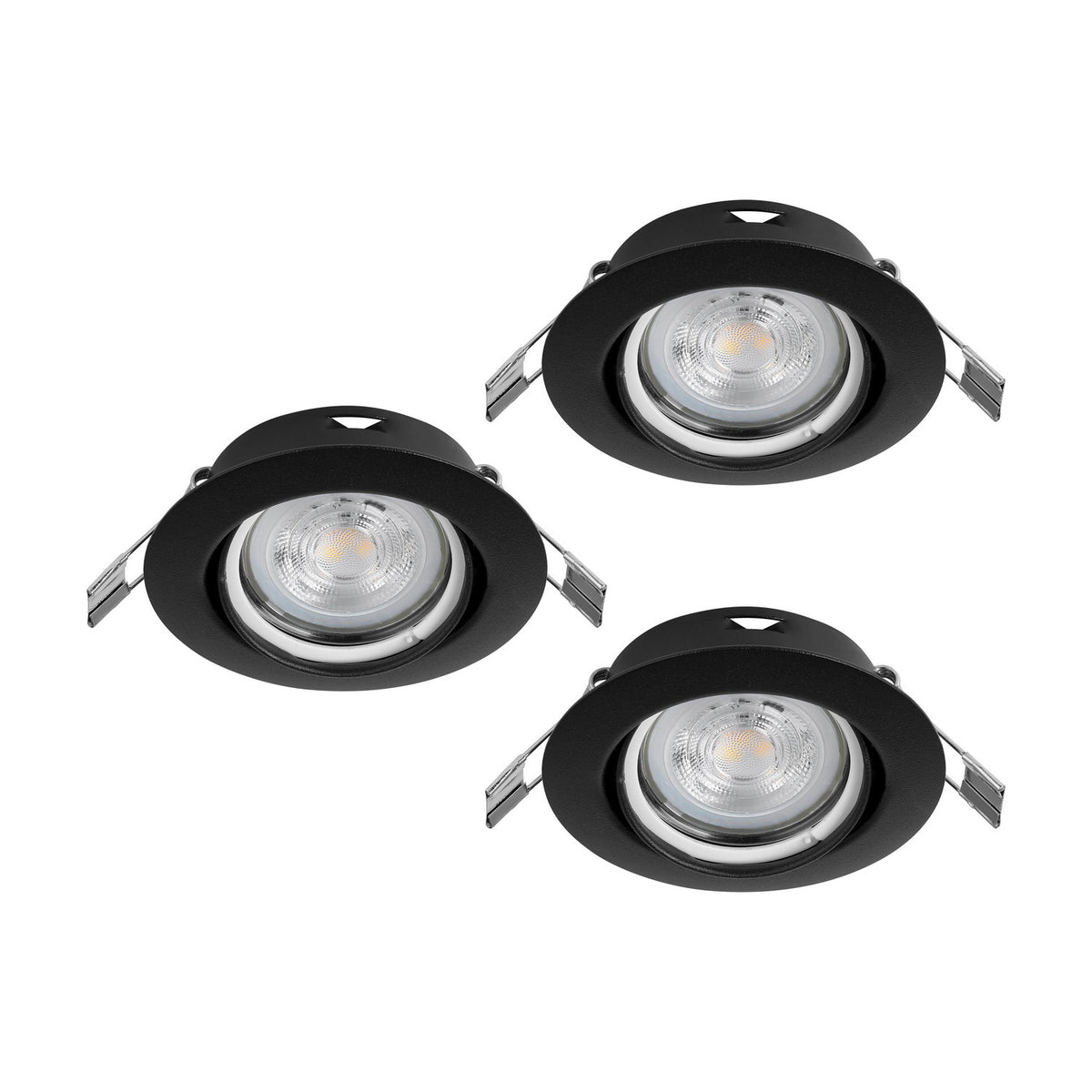Favazzina Downlight 8.8cm Set of 3 - Black