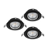 Favazzina Downlight 8.8cm Set of 3 - Black