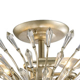 Fay 3 Light Crystal Semi-Flush Ceiling Light - Aged Gold/Silver