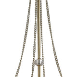 Fay 68cm 6 Light Crystal Chandelier - Aged Gold & Silver
