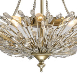 Fay 68cm 6 Light Crystal Chandelier - Aged Gold & Silver