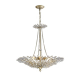 Fay 68cm 6 Light Crystal Chandelier - Aged Gold & Silver