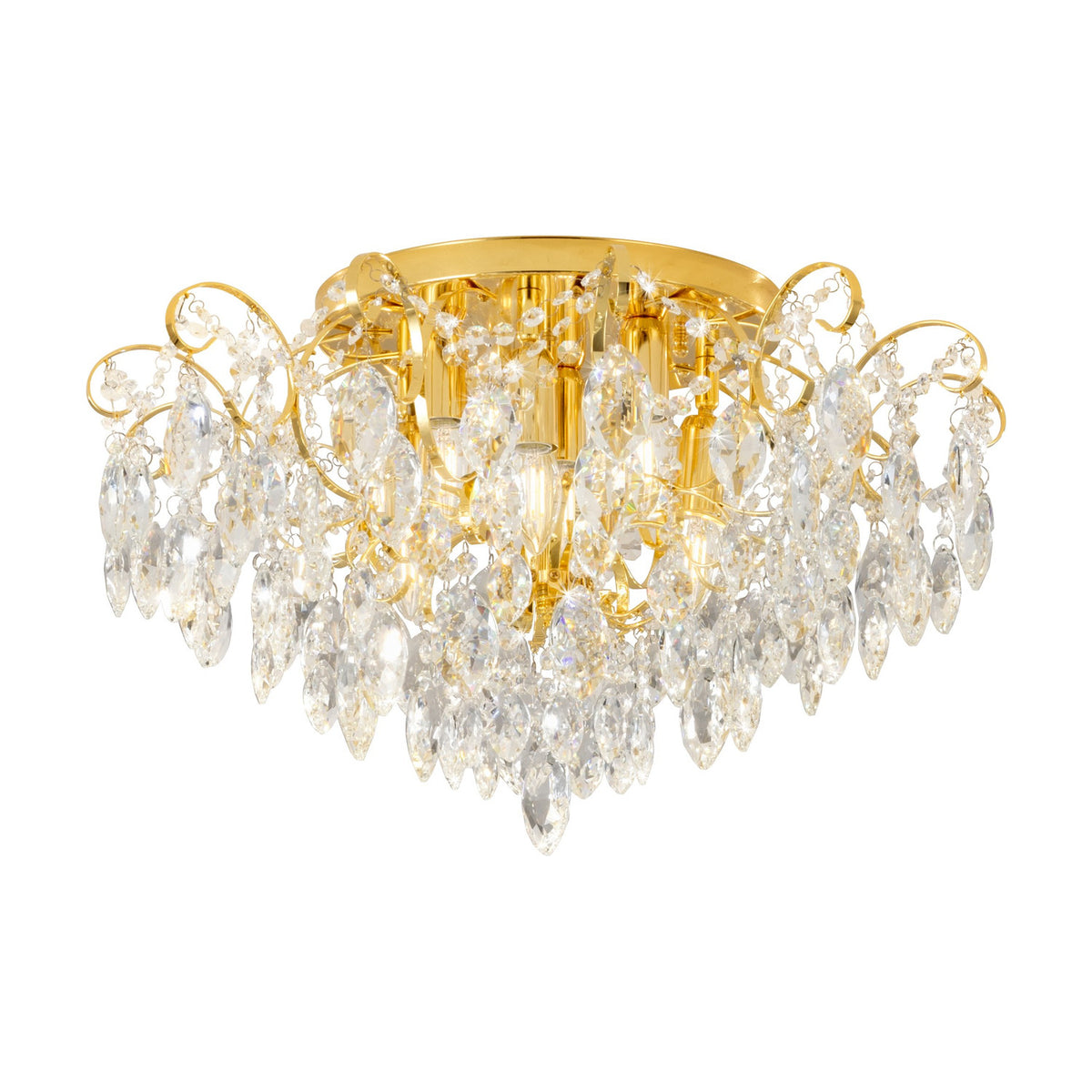 Fenoullet 1 6 Light Ceiling Light - Brass
