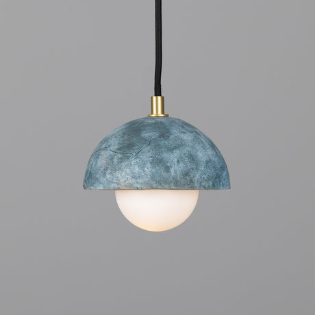 Ferox Ceramic Globe Pendant Light - Blue Earth