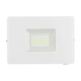 Fesvine LED Flood Light in white aluminium with a recessed glass front showing integrated LED rows, photographed against a plain white background.