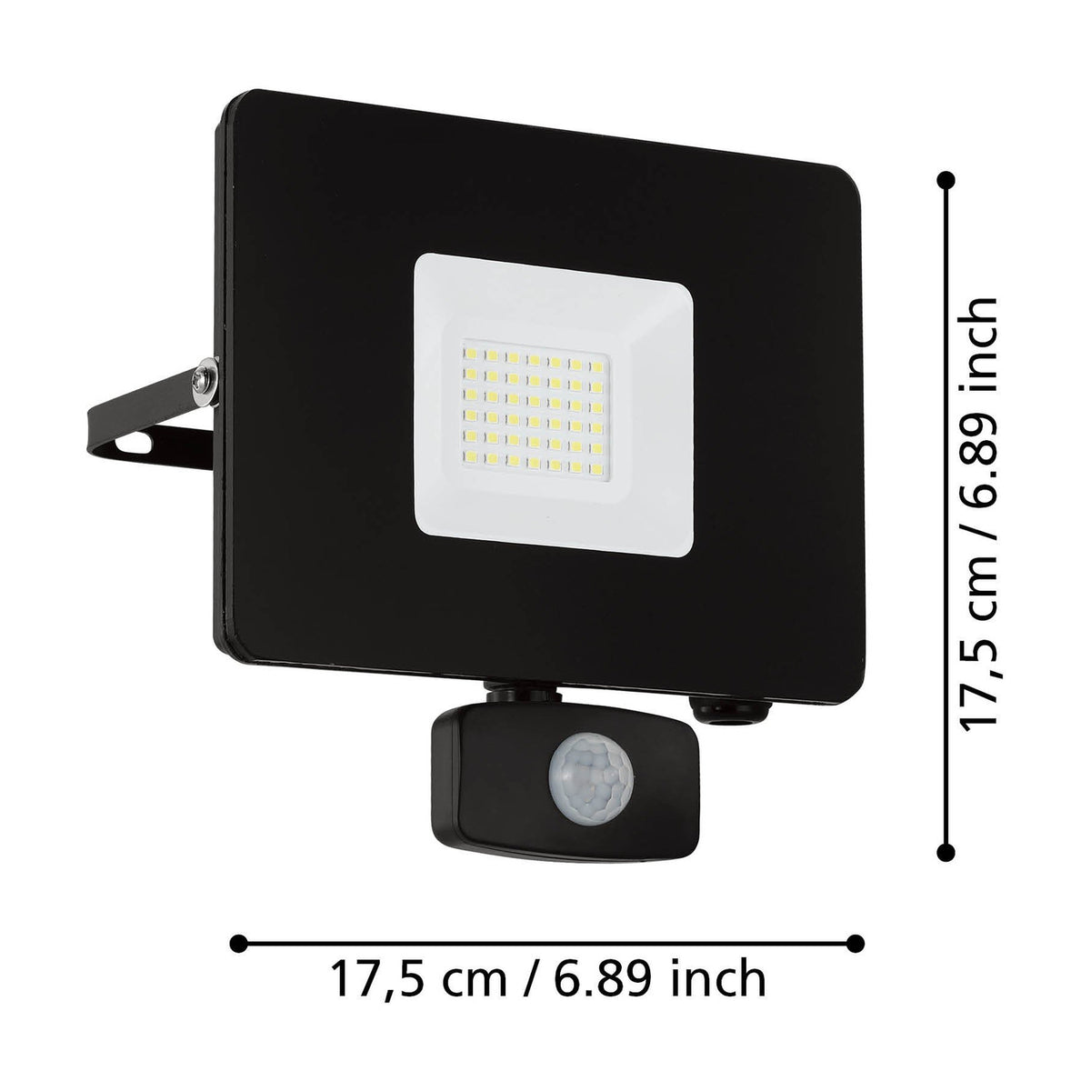 Fesvine LED Flood Light with Motion Sensor 17.5cm - Black