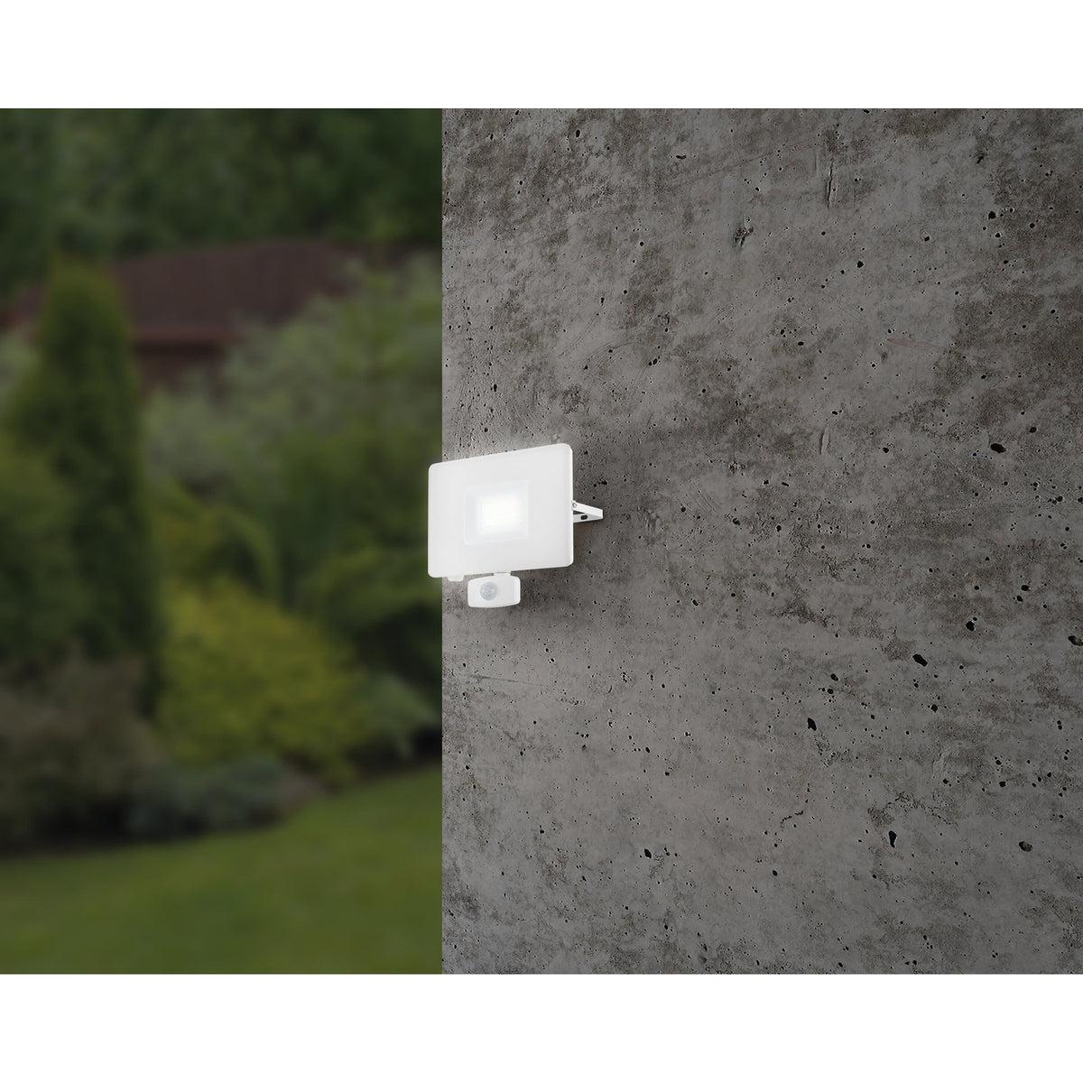 Fesvine LED Flood Light with Motion Sensor 20.5cm - White