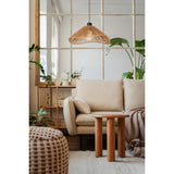 Fevorne Paper Pendant Light - Black & Natural