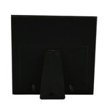 Rear view of the Engaged Crystal Word Mirror Glass Photo Frame, 6 x 4in, showing a black easel stand and hanging slots on a plain white background.