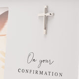 Confirmation Photo Frame with Cross 6 x 4in - Grey & White