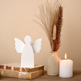 Plain Matt Angel Freestanding Plaque - White