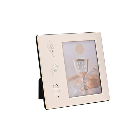 3 Communion Icons Silverplated Photo Frame 5 x 3.5in - Silver
