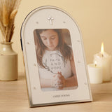 Christening Arch Freestanding Photo Frame 6 x 4in - Silver