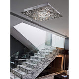 Fia 6 Light Square Crystal Flush Ceiling Light - Polished Chrome