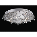 Fia 6 Light Round Crystal Flush Ceiling Light - Polished Chrome