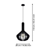Filbessa Wooden Pendant Light 900154 - Black