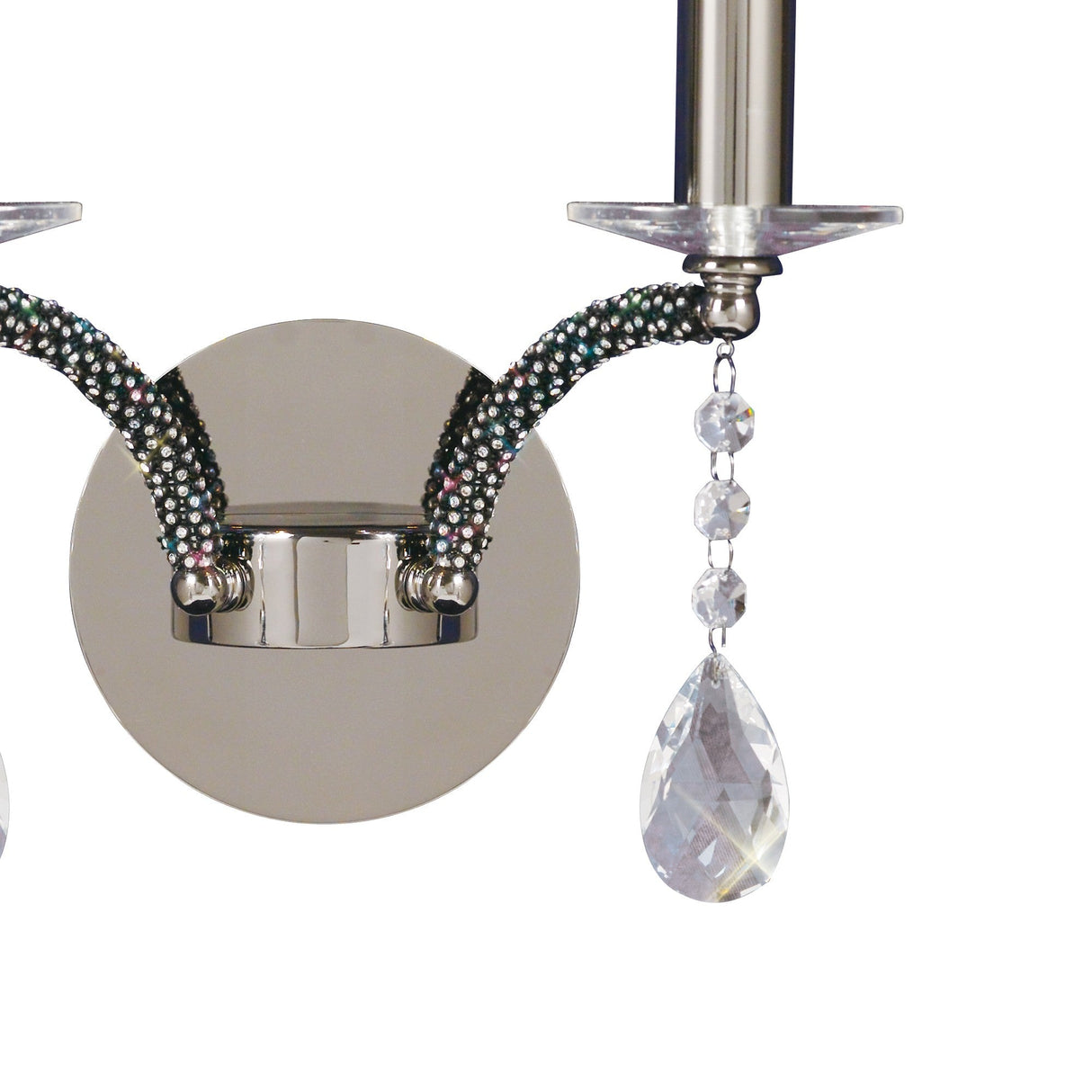 Fiore 2 Light Crystal Wall Light With Switch - Chrome