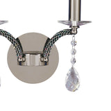 Fiore 2 Light Crystal Wall Light With Switch - Chrome