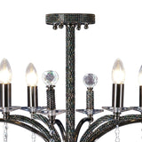 Fiore 53cm 4 Light Crystal Chandelier - Black Chrome
