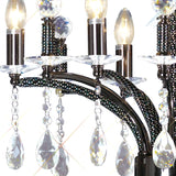 Fiore 62cm 6 Light Crystal Chandelier - Black Chrome