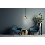 Firbora Smoked Glass Pendant Light 18cm - Black