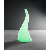 Flame 1 Light Small Outdoor Table Lamp - Opal White