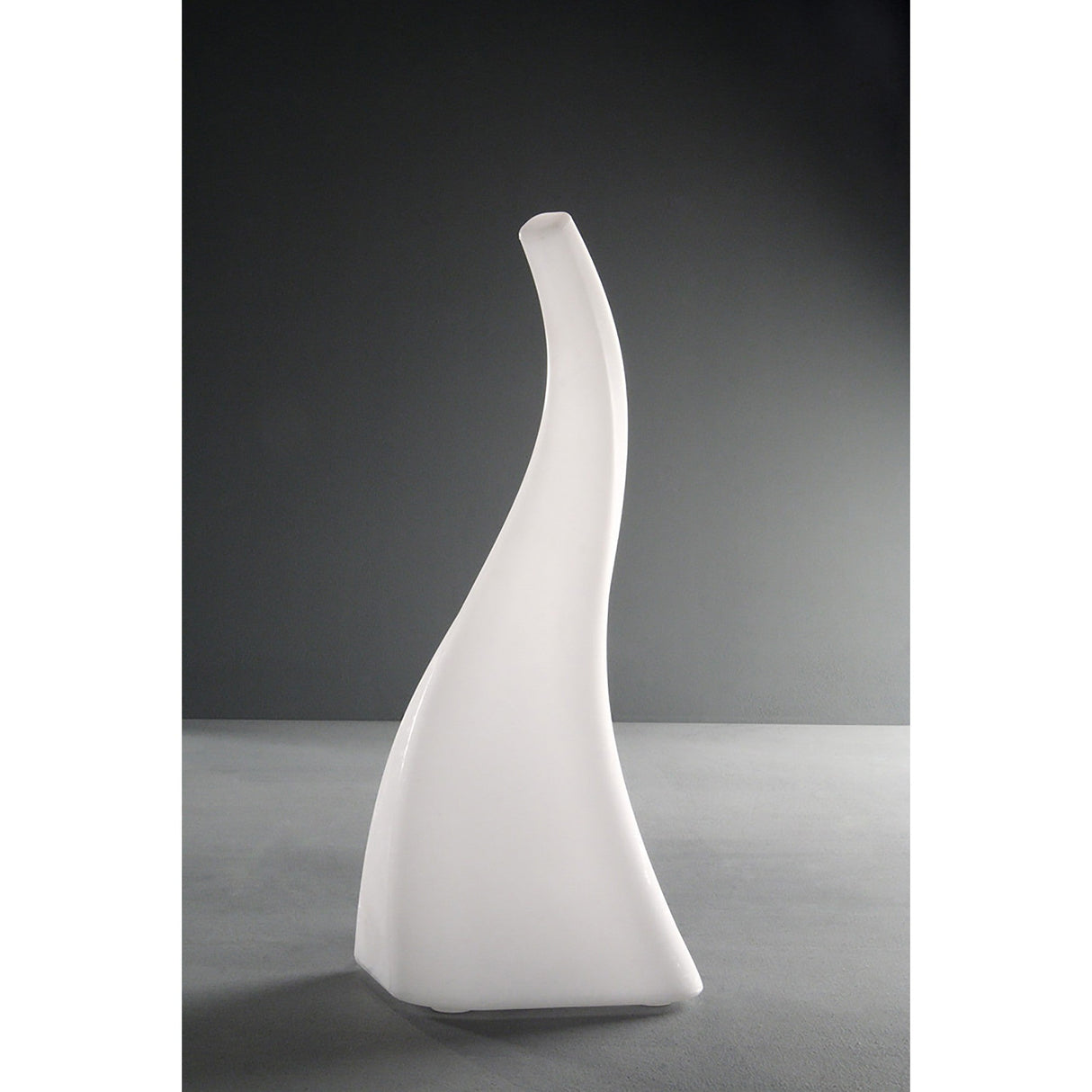 Flame 1 Light Small Outdoor Table Lamp - Opal White