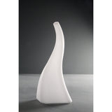 Flame 1 Light Small Outdoor Table Lamp - Opal White