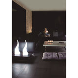 Flame 1 Light Large Outdoor Table Lamp - Opal White