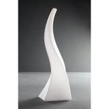 Flame 1 Light Large Outdoor Table Lamp - Opal White