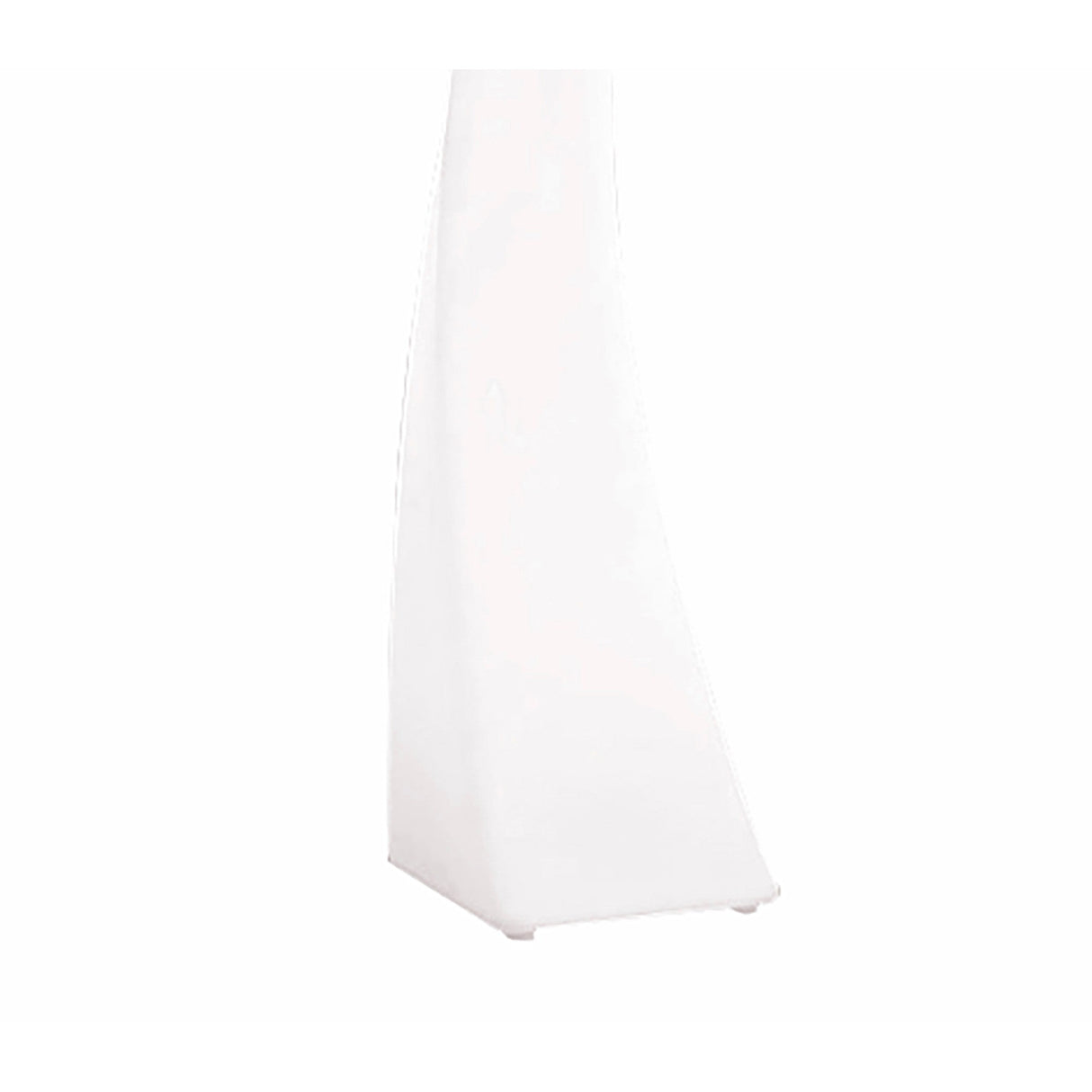 The Flame 5 Light Outdoor Floor Lamp in Opal White stands tall with gently curved sides, making it a stylish and functional modern lighting solution for any outdoor space.