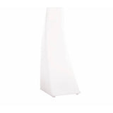 The Flame 5 Light Outdoor Floor Lamp in Opal White stands tall with gently curved sides, making it a stylish and functional modern lighting solution for any outdoor space.