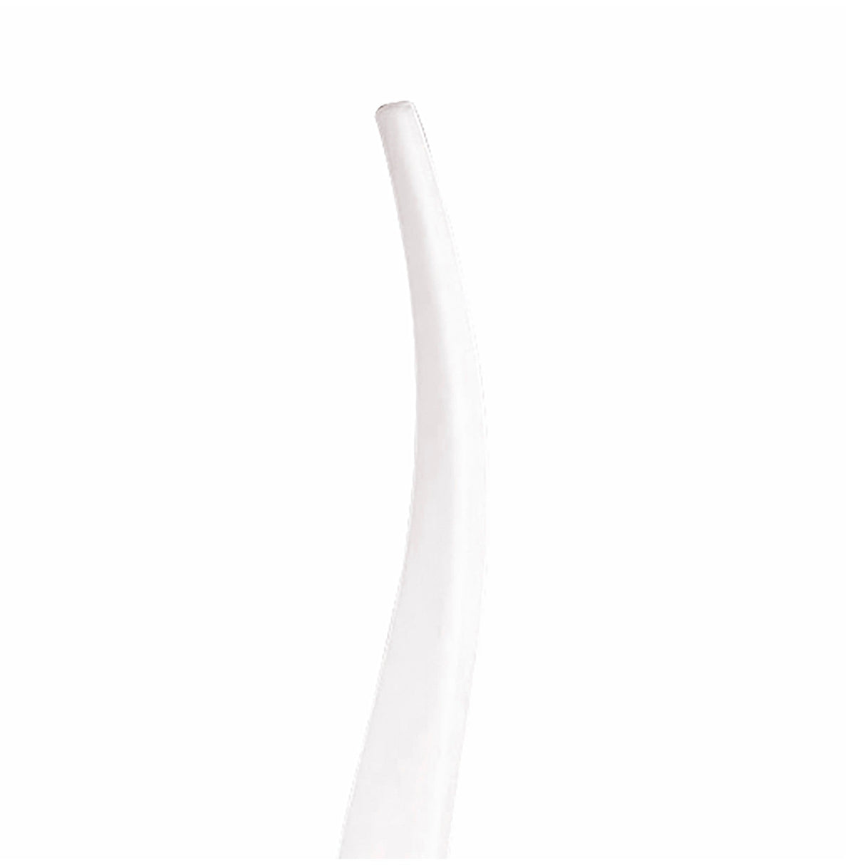 The Flame 5 Light Outdoor Floor Lamp in Opal White features a slender, weather-resistant design with smooth curves and stands alone against a plain white background.