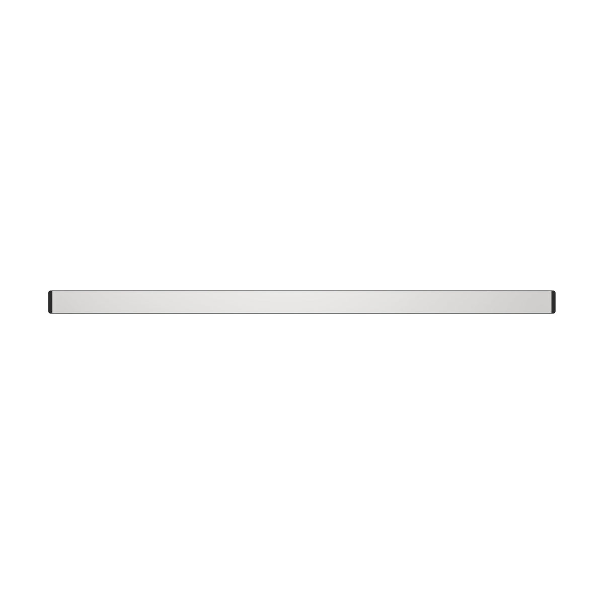 Flanvorne smart LED flush ceiling light in black, a slim bar fixture with a white plastic diffuser and compact central mount, shown on a plain white background.