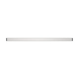 Flanvorne smart LED flush ceiling light in black, a slim bar fixture with a white plastic diffuser and compact central mount, shown on a plain white background.