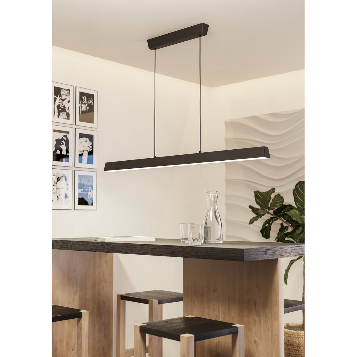 Flanvorne Smart Colour Changing Pendant Light - Black