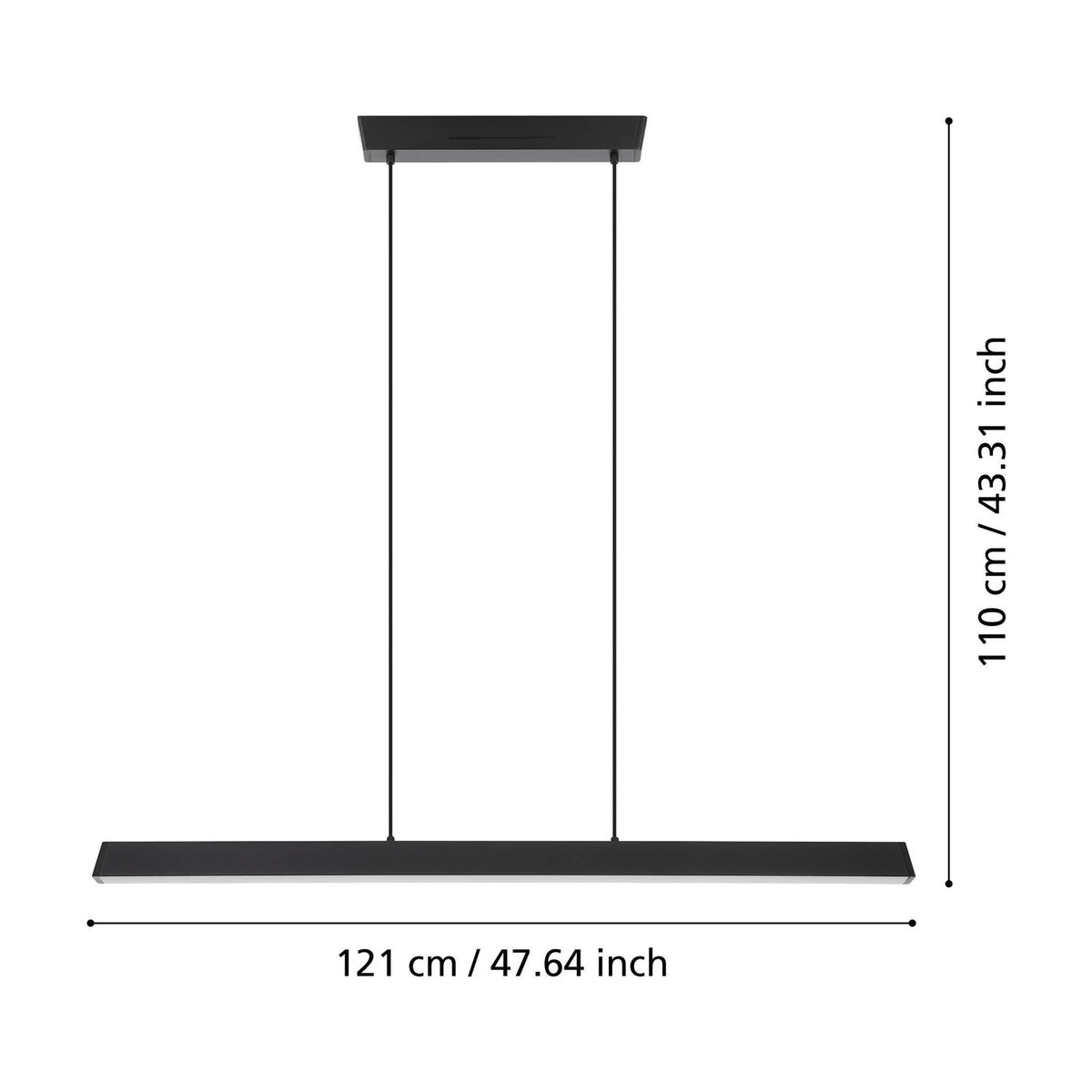 Flanvorne Smart Colour Changing Pendant Light - Black