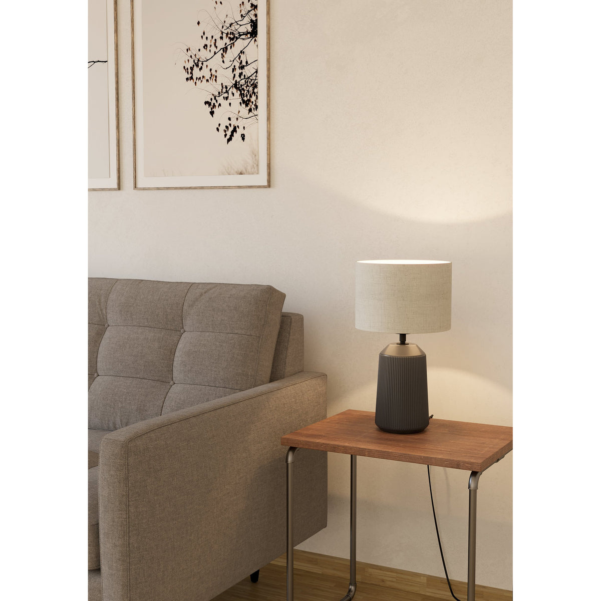Flarmessa Table Lamp - Grey