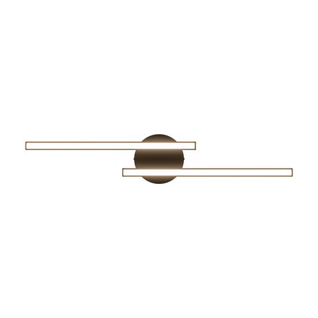 Flatron Smart LED flush ceiling light in matt black, with two slim offset light bars crossing a round central base, shown on a plain white background.