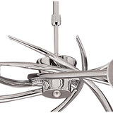 Flavia 73cm Telescopic 6 Light Chandelier/Semi-Flush - Polished Chrome