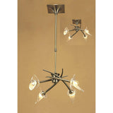 Flavia 54cm Telescopic 4 Light Chandelier/Semi-Flush Ceiling Light - Antique Brass