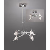 Flavia 54cm Telescopic 4 Light Chandelier/Semi-Flush - Polished Chrome