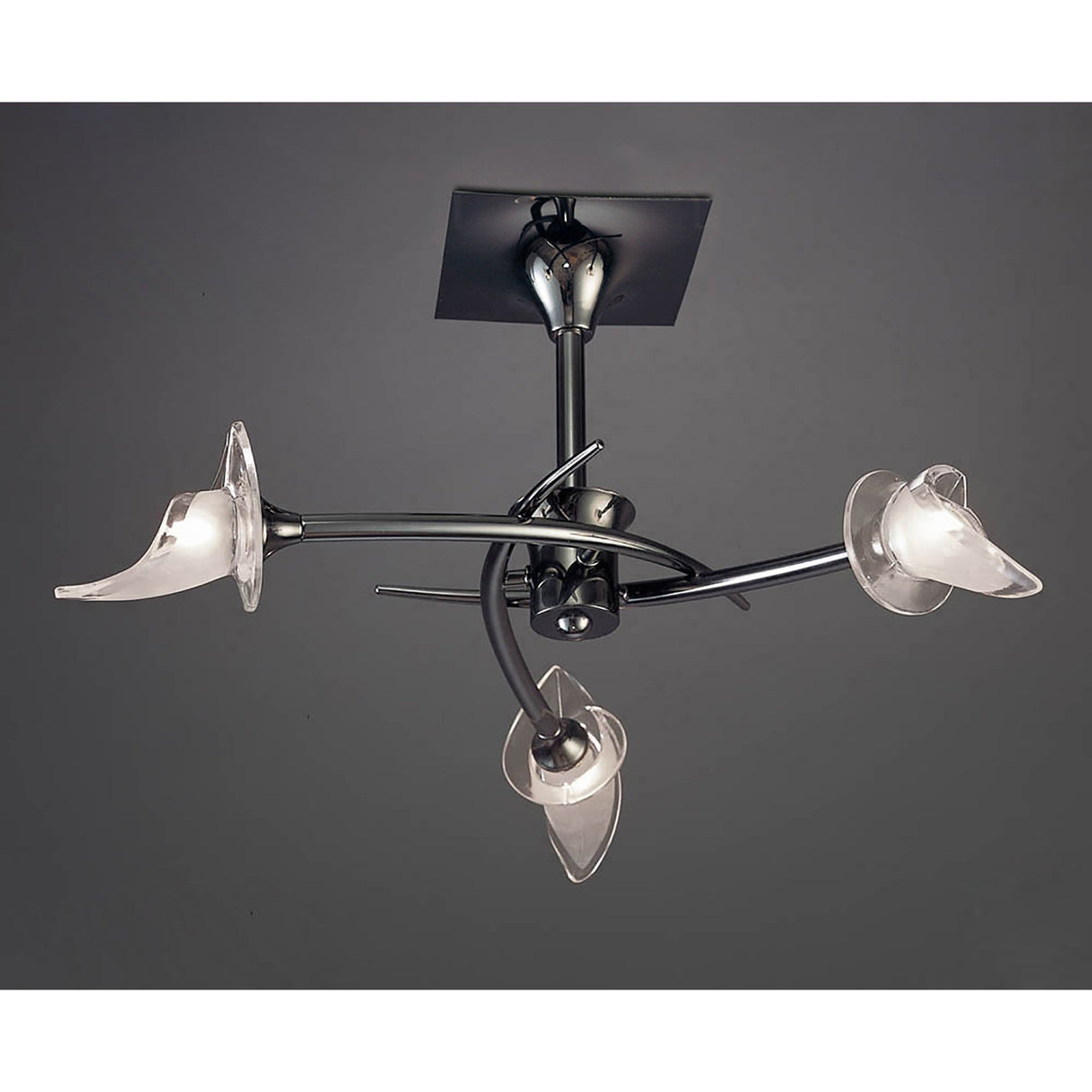 Flavia 3 Light Spot Ceiling Light – Black Chrome