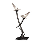 Flavia 2 Light Table Lamp - Black Chrome