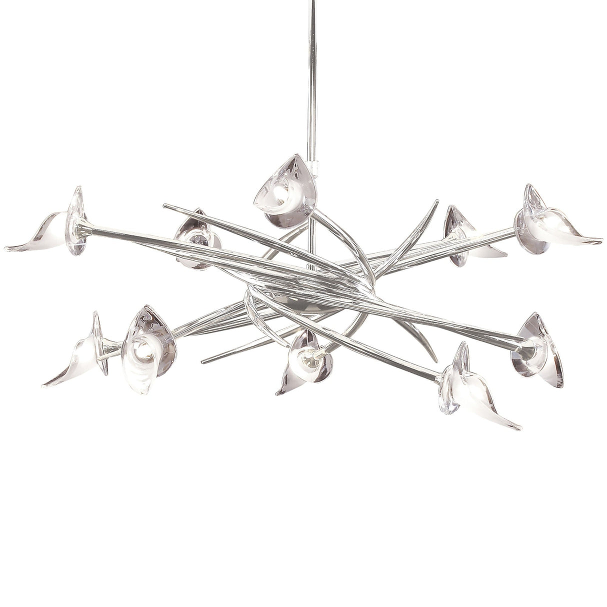 Flavia 84cm Up-Down 10 Light Chandelier - Polished Chrome
