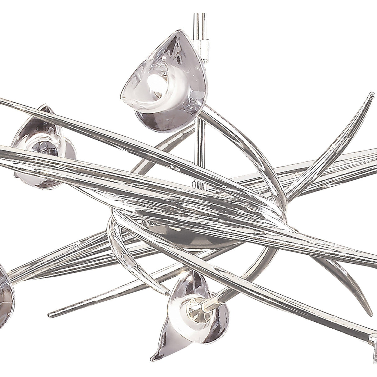Flavia 84cm Up-Down 10 Light Chandelier - Polished Chrome